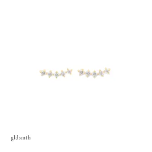 10k Gold Krystal Studs