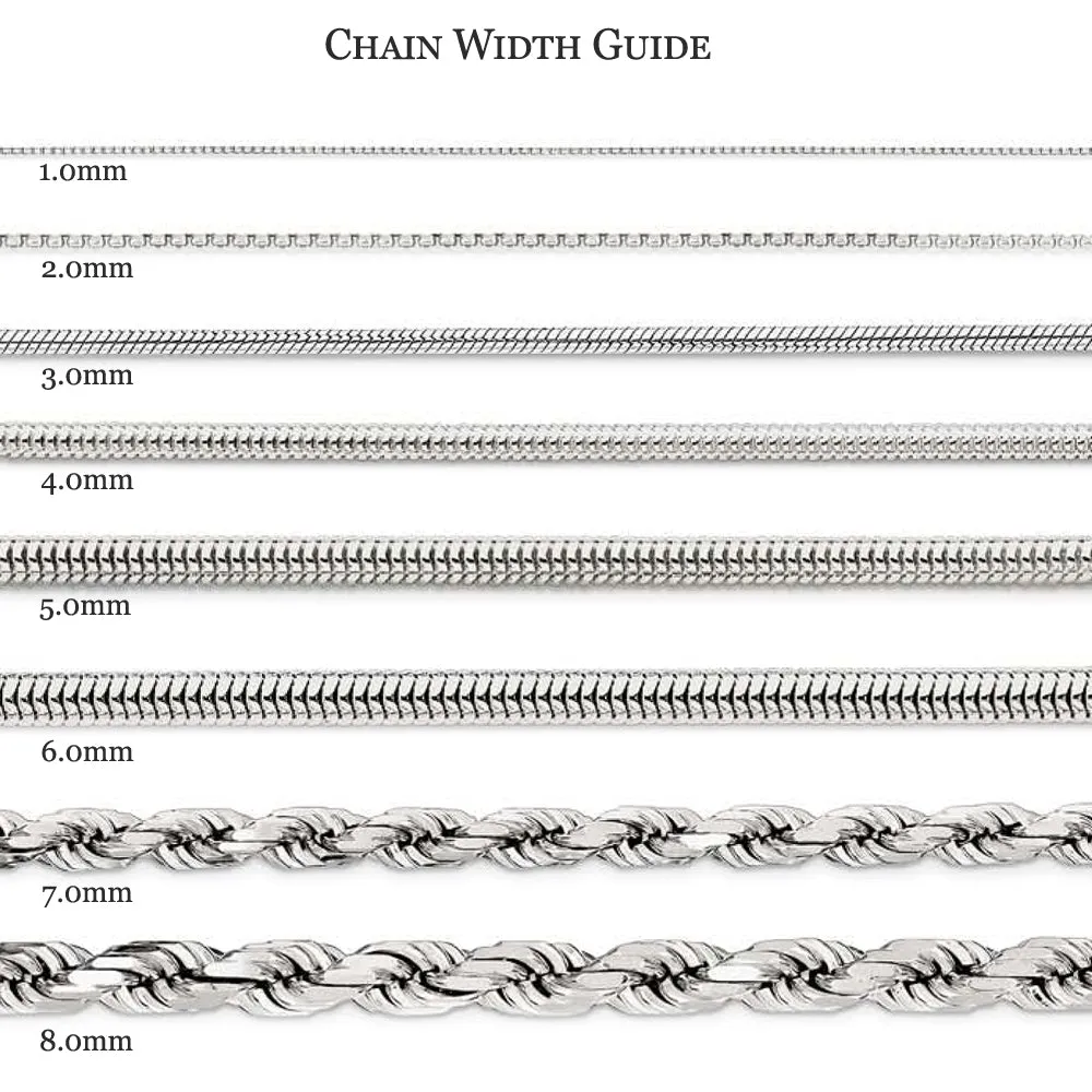 1.3mm 10k Yellow Gold Diamond Cut Solid Rope Chain Anklet or Bracelet