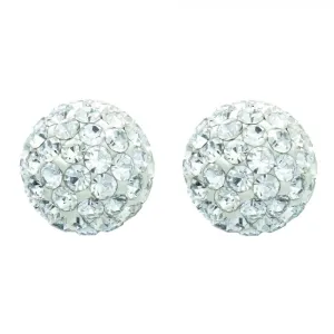 14K Gold Crystal Stud Earrings