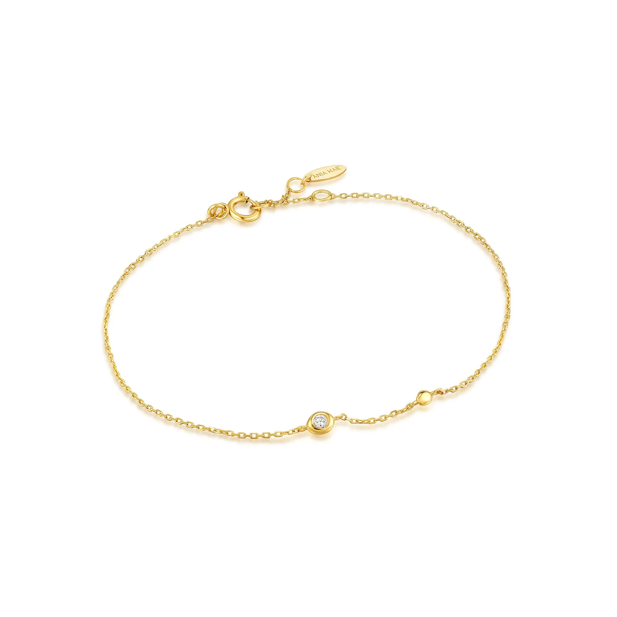 14kt Gold Magma Single Diamond Bracelet