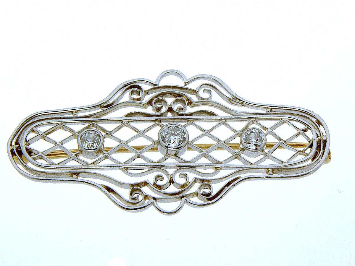 1930s Platinum & Diamond Pin