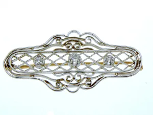 1930s Platinum & Diamond Pin