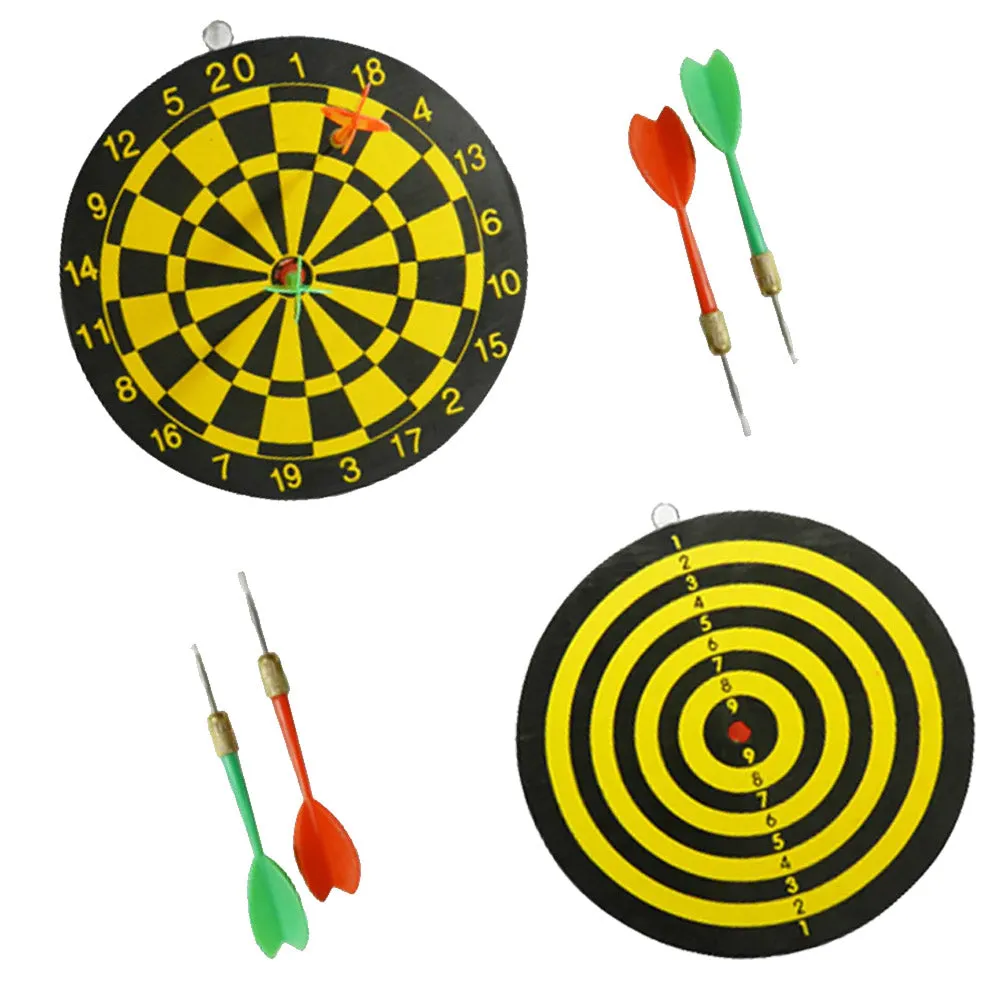2 SETS Dart Game 6 PCS Dartboard Bar Indoor Outdoor Darts Games Man Cave 6"