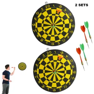 2 SETS Dart Game 6 PCS Dartboard Bar Indoor Outdoor Darts Games Man Cave 6"