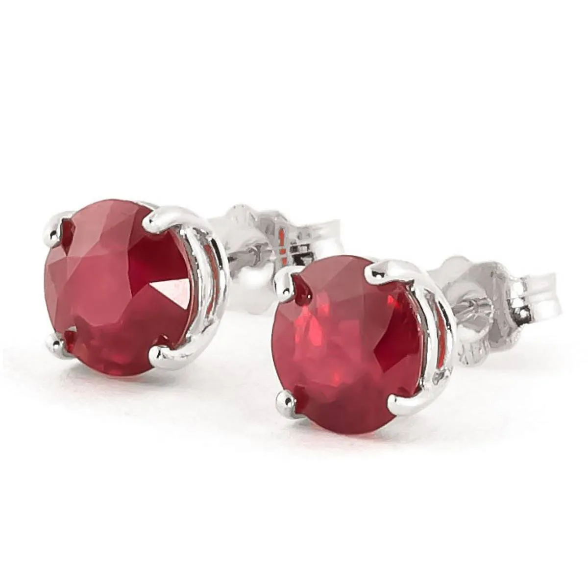 3.5 Carat 14K Solid White Gold Enthusiastic Best Ruby Earrings
