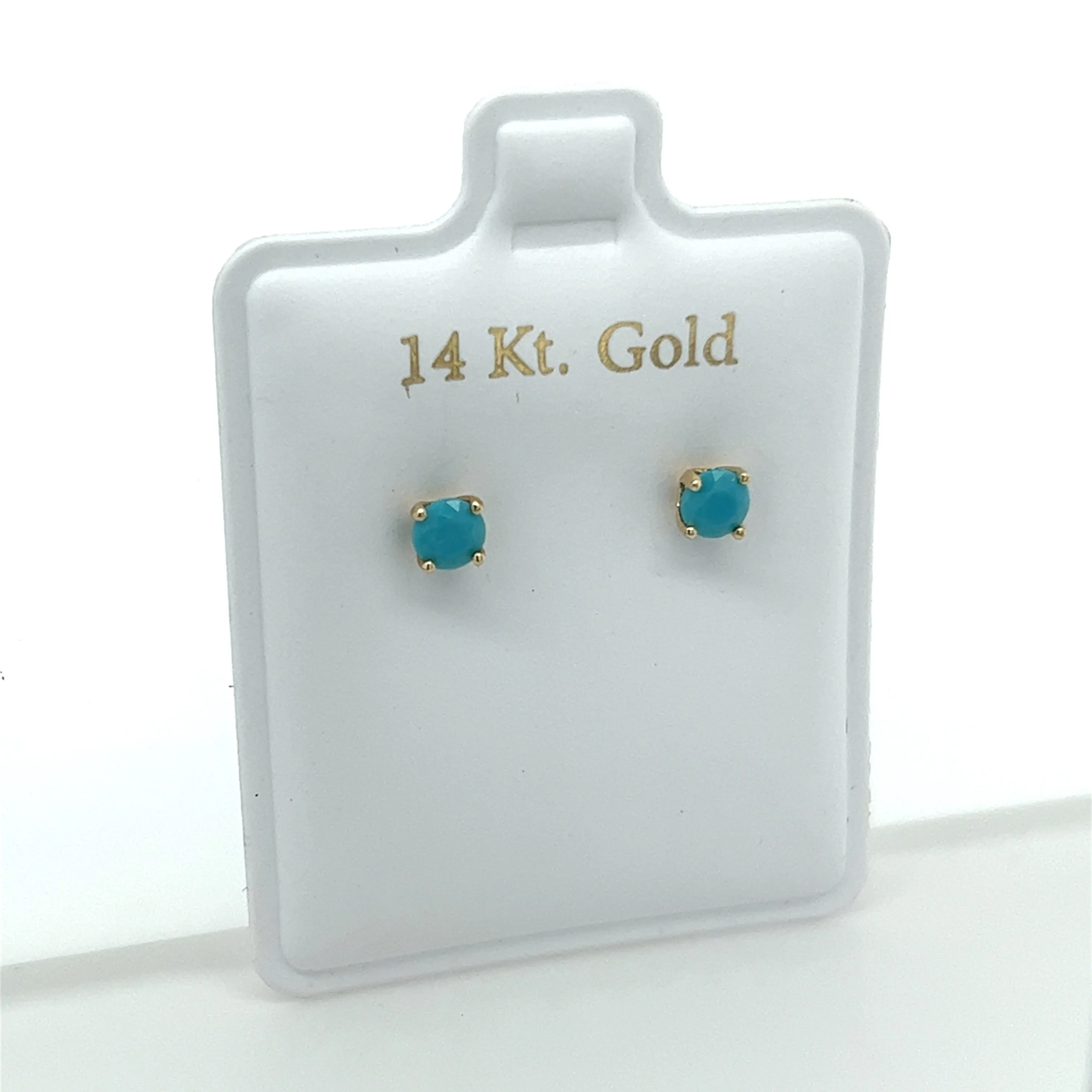 4mm Turquoise CZ Studs