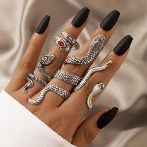 4pcs/set Bohe Snake Ring Sets