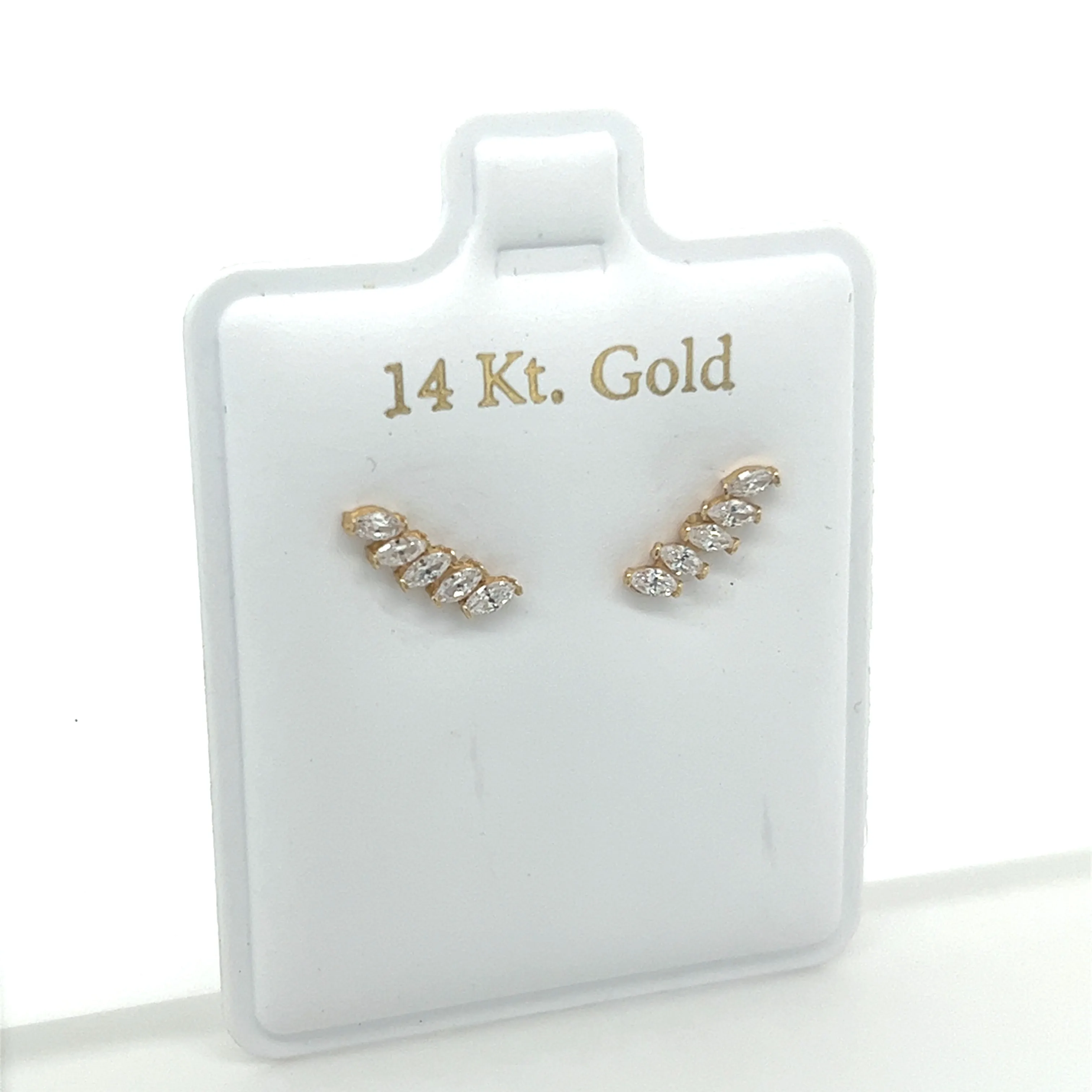 5 Stone Marquise CZ Climber Studs