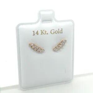 5 Stone Marquise CZ Climber Studs