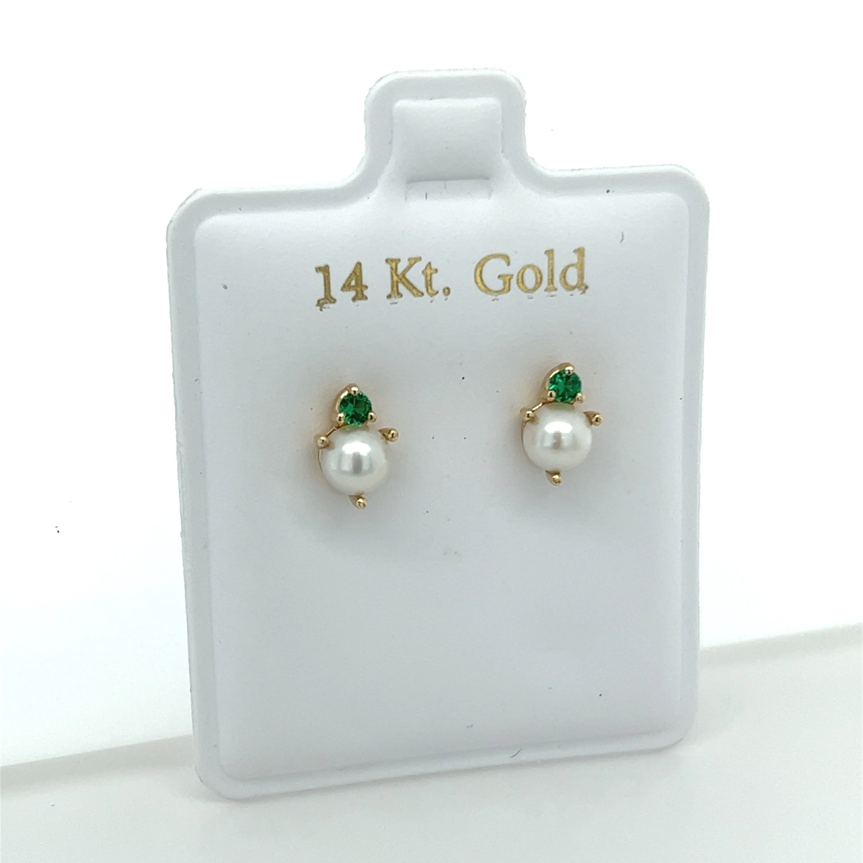5mm Pearl And CZ Studs