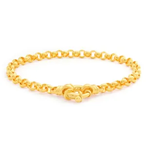 9ct Yellow Solid Gold Dazzling Belcher Bracelet