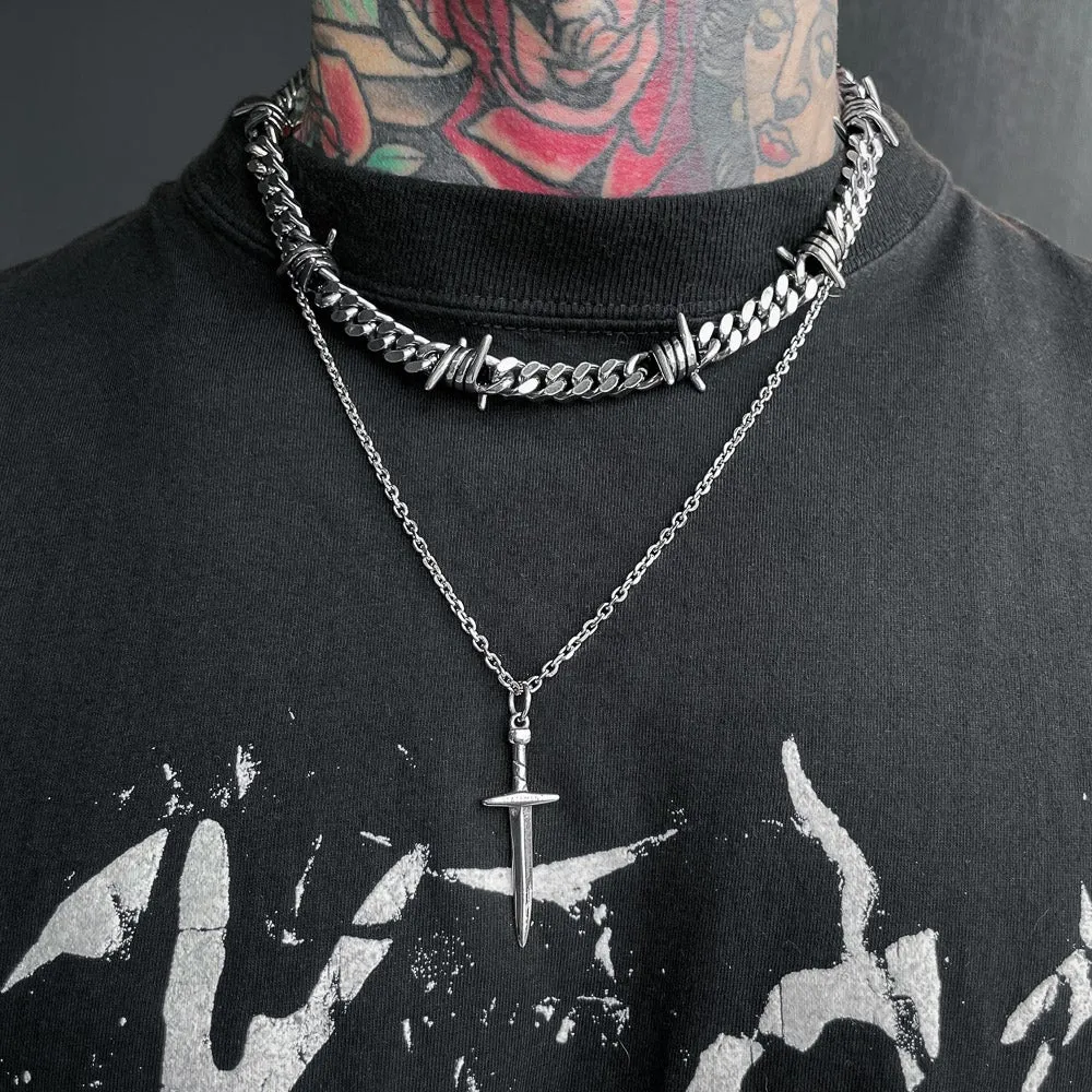 9mm Barbed Wire Cuban Chain