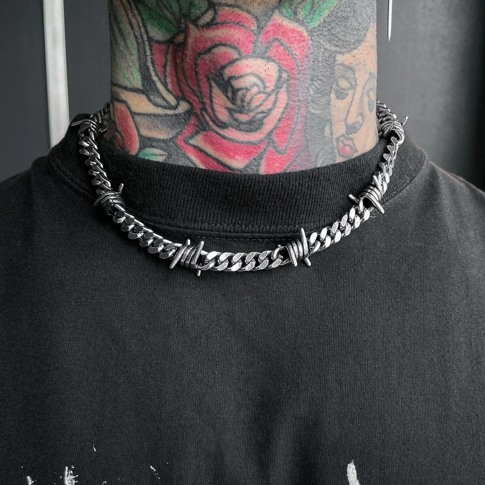 9mm Barbed Wire Cuban Chain