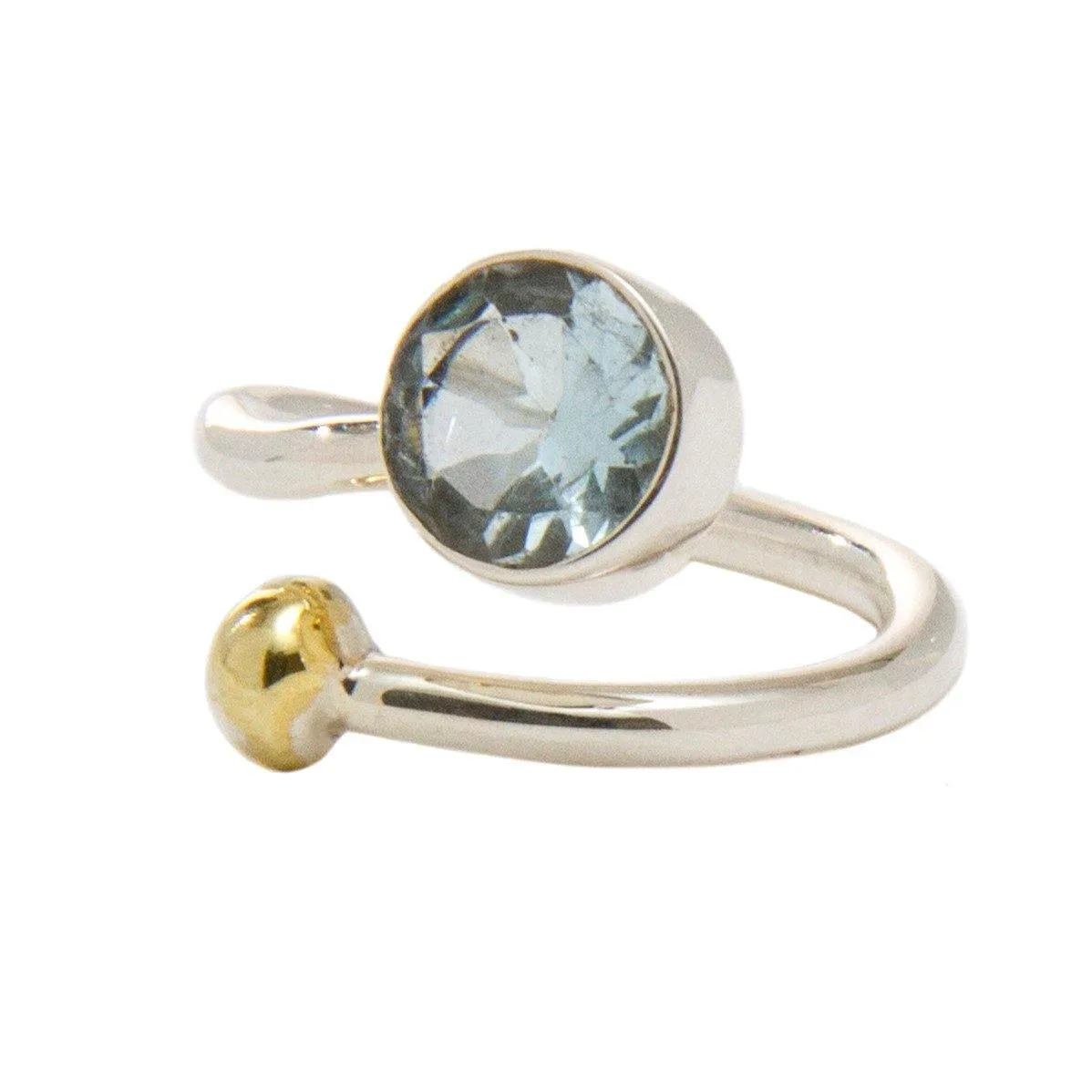 Adjustable Honeysuckle Ring in Silver Gold & gemstones