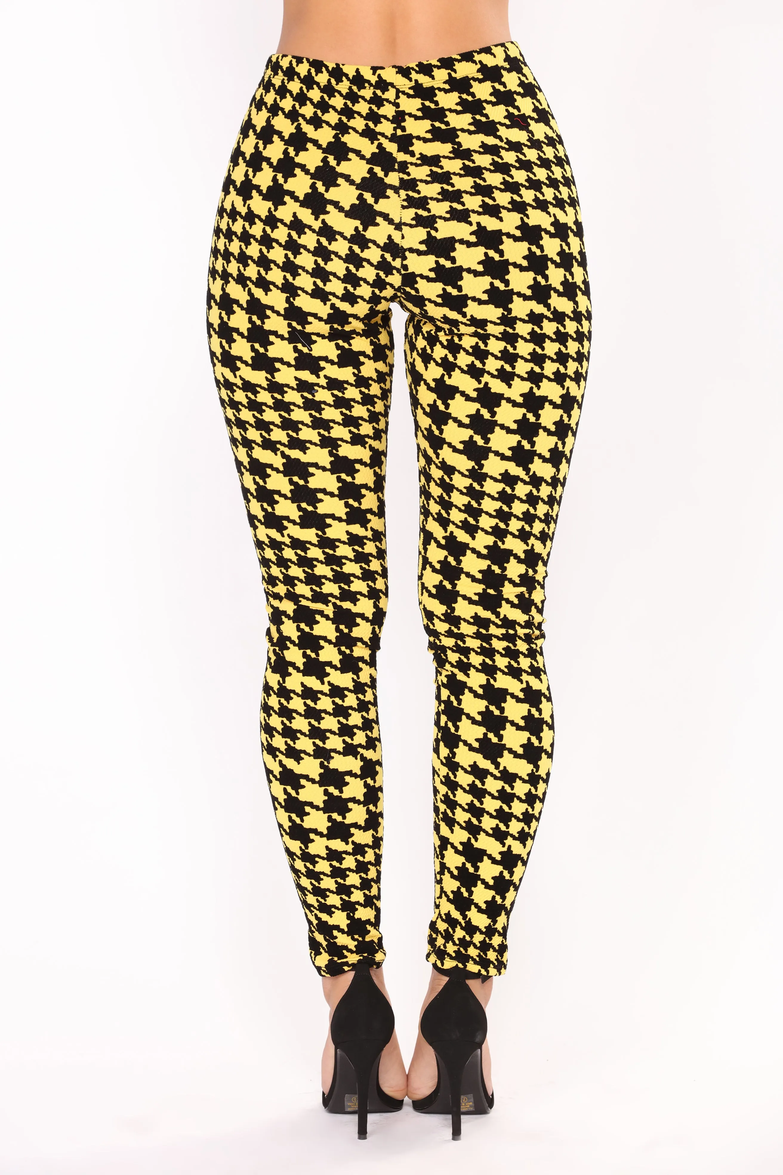 Alfie Houndstooth Pant Set - Yellow