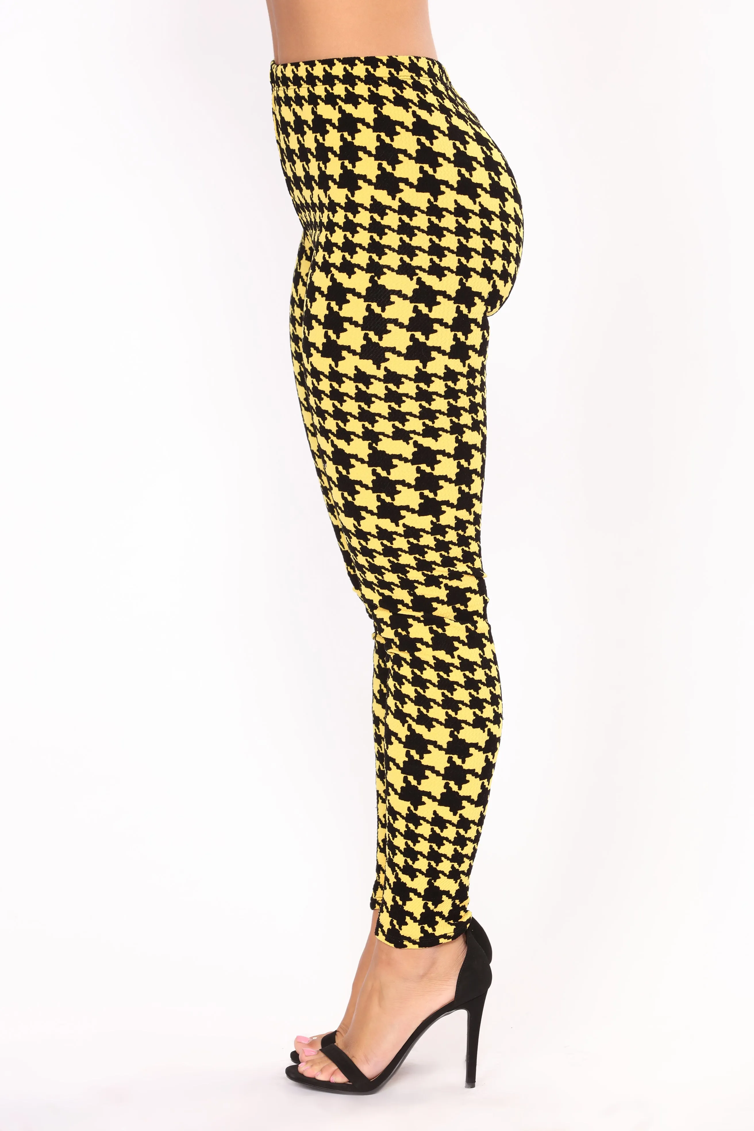 Alfie Houndstooth Pant Set - Yellow