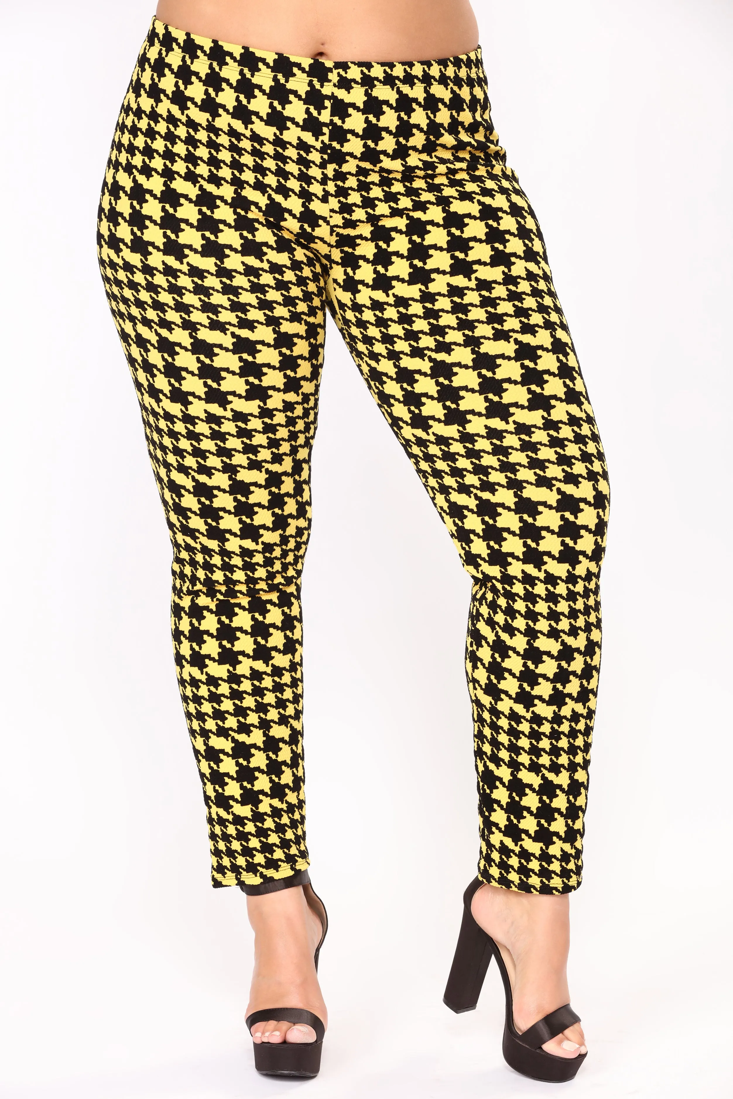 Alfie Houndstooth Pant Set - Yellow