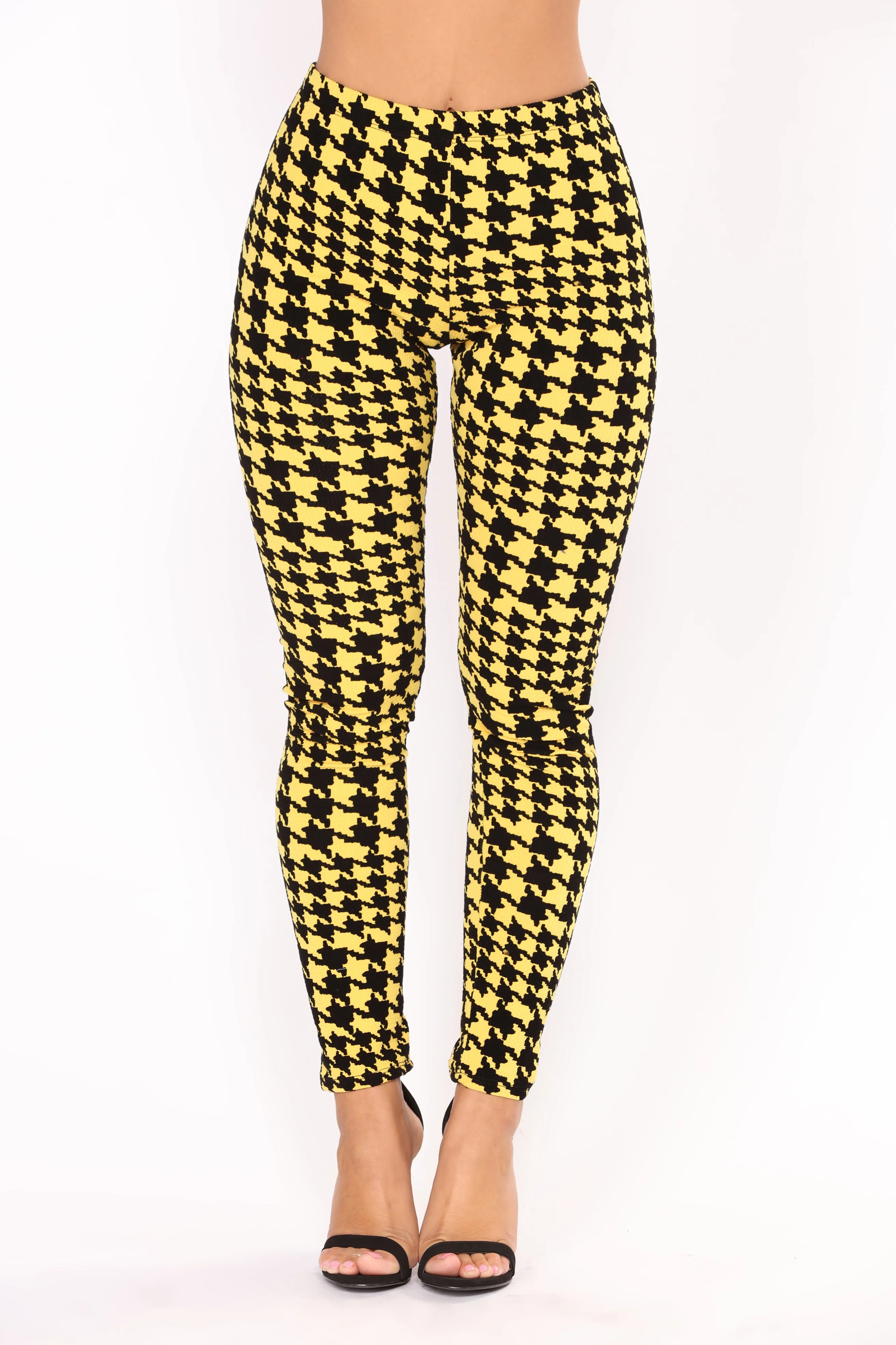 Alfie Houndstooth Pant Set - Yellow