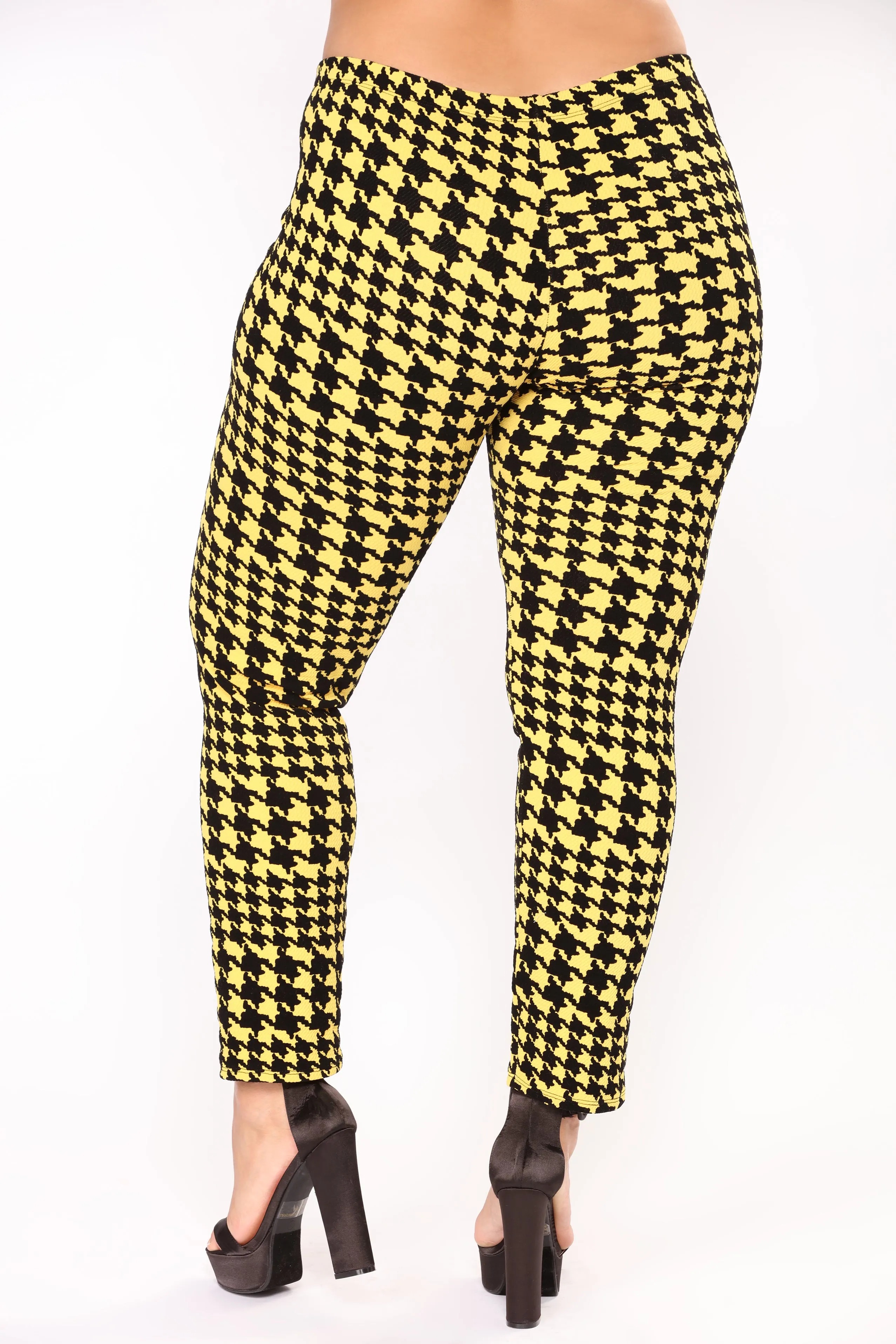 Alfie Houndstooth Pant Set - Yellow