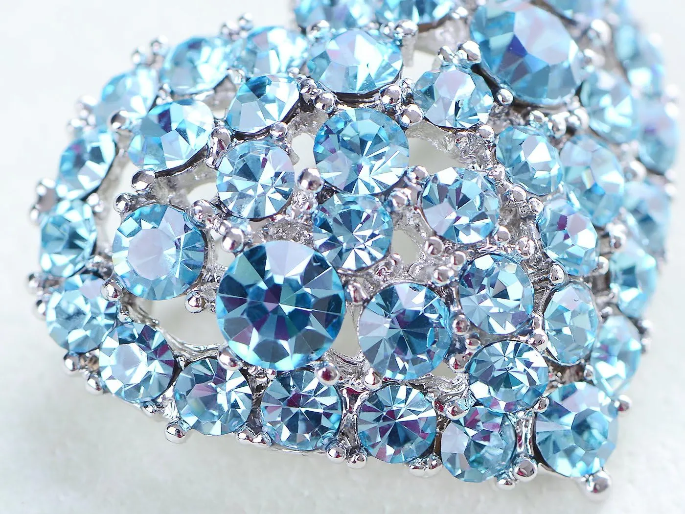 Alilang Womens Crystal Rhinestone Valentine Heart Love Brooch Pin