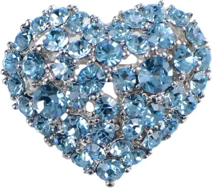 Alilang Womens Crystal Rhinestone Valentine Heart Love Brooch Pin
