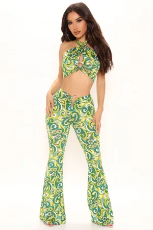 Always Fun Pant Set - Green/combo