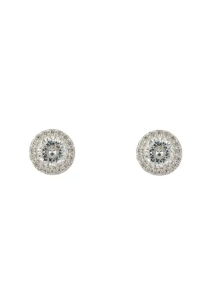 Aspen Moissanite Stud Earrings Silver