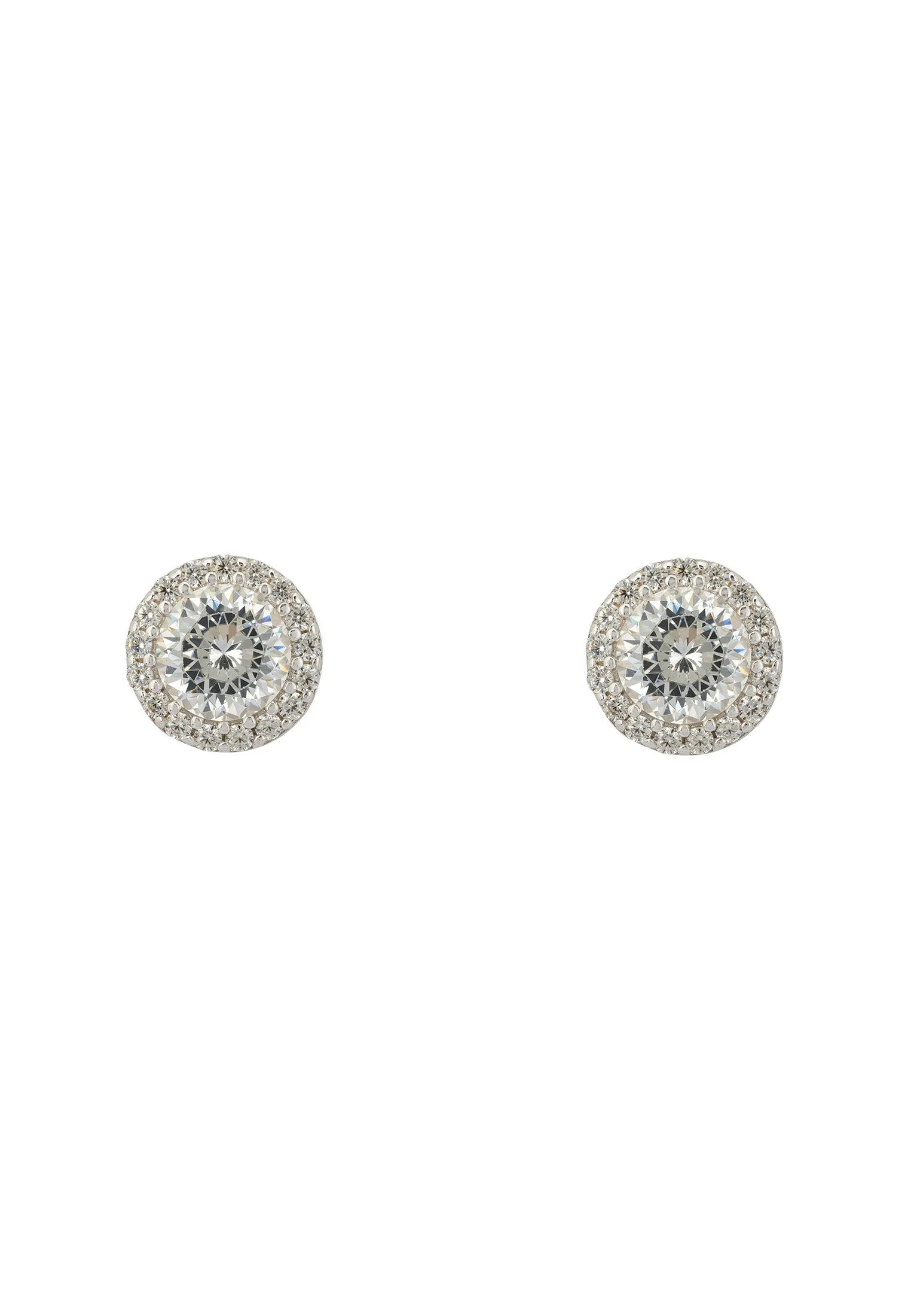 Aspen Moissanite Stud Earrings Silver