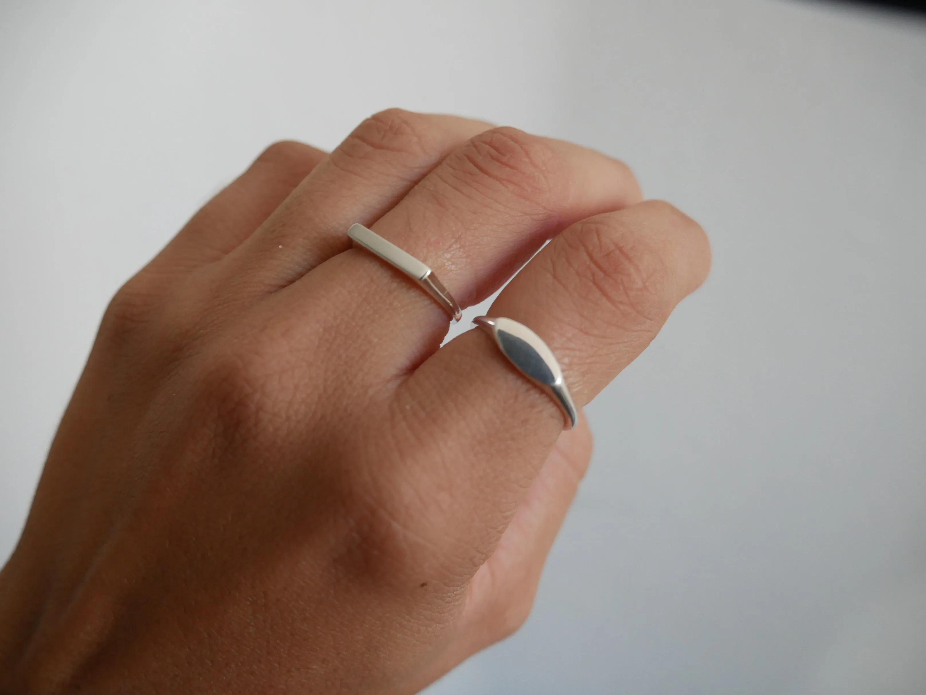 Bar Ring, .925 Sterling Silver Skinny Dainty Luxury Fine Jewelry