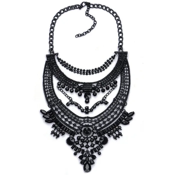 Big Women Collier Femme Necklaces Pendant Collar Statement Bijoux Fashion Crystal Jewelry Choker Maxi Boho Vintage Jewellry