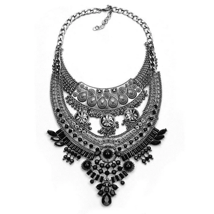 Big Women Collier Femme Necklaces Pendant Collar Statement Bijoux Fashion Crystal Jewelry Choker Maxi Boho Vintage Jewellry