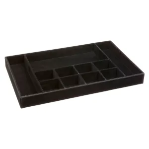 Black Velvet Jewelry Drawer Insert Tray