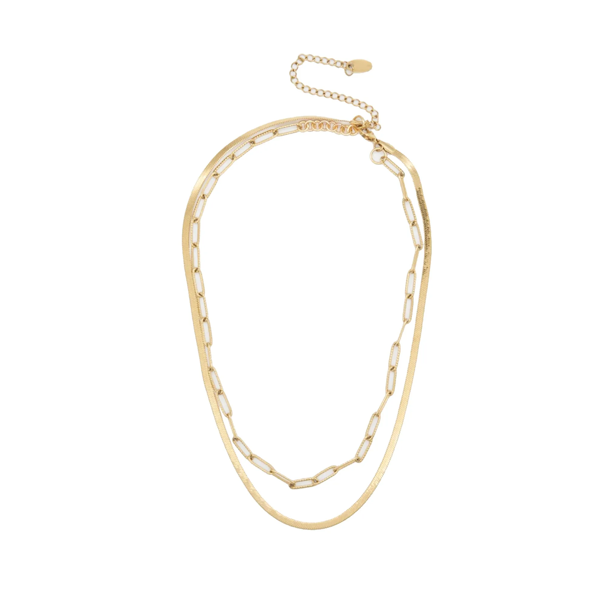 Brenda Grands Herringbone   Paperclip Choker