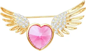 Brooches For Women,14k Gold Plated Copper,Angel's Wings Brooch Love Brooch,Heart Brooches,Brooches Pin for Birthday, Christmas,Valentines, Wedding Parties, Anniversaries