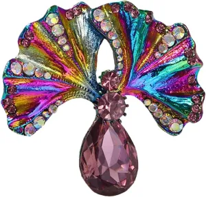 Chic Multi-color Purple series Plant Flowers Brooch Pins for Women Girls Corsage Brooch Party Ceremony Accessories Dance Banquet Pins