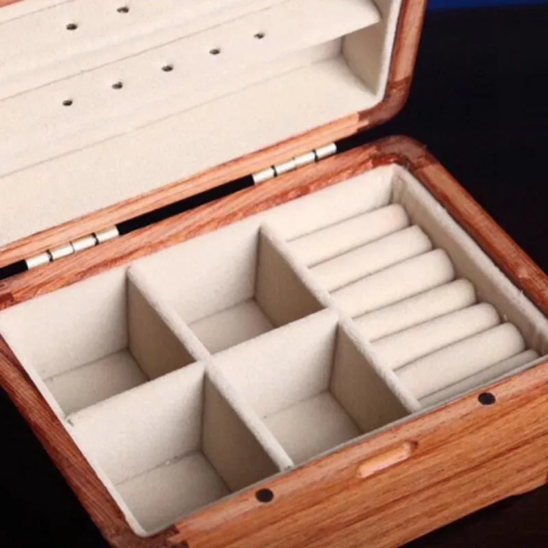 Chinese Rose Pear Solid Wood Small Jewelry Storage Box