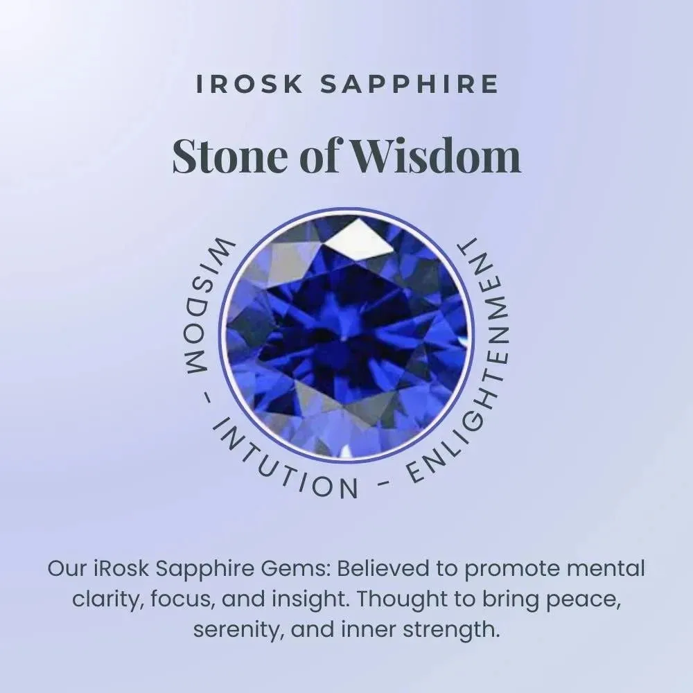 Classic Round Sapphire Stud Earrings in Sterling Silver | Irosk®