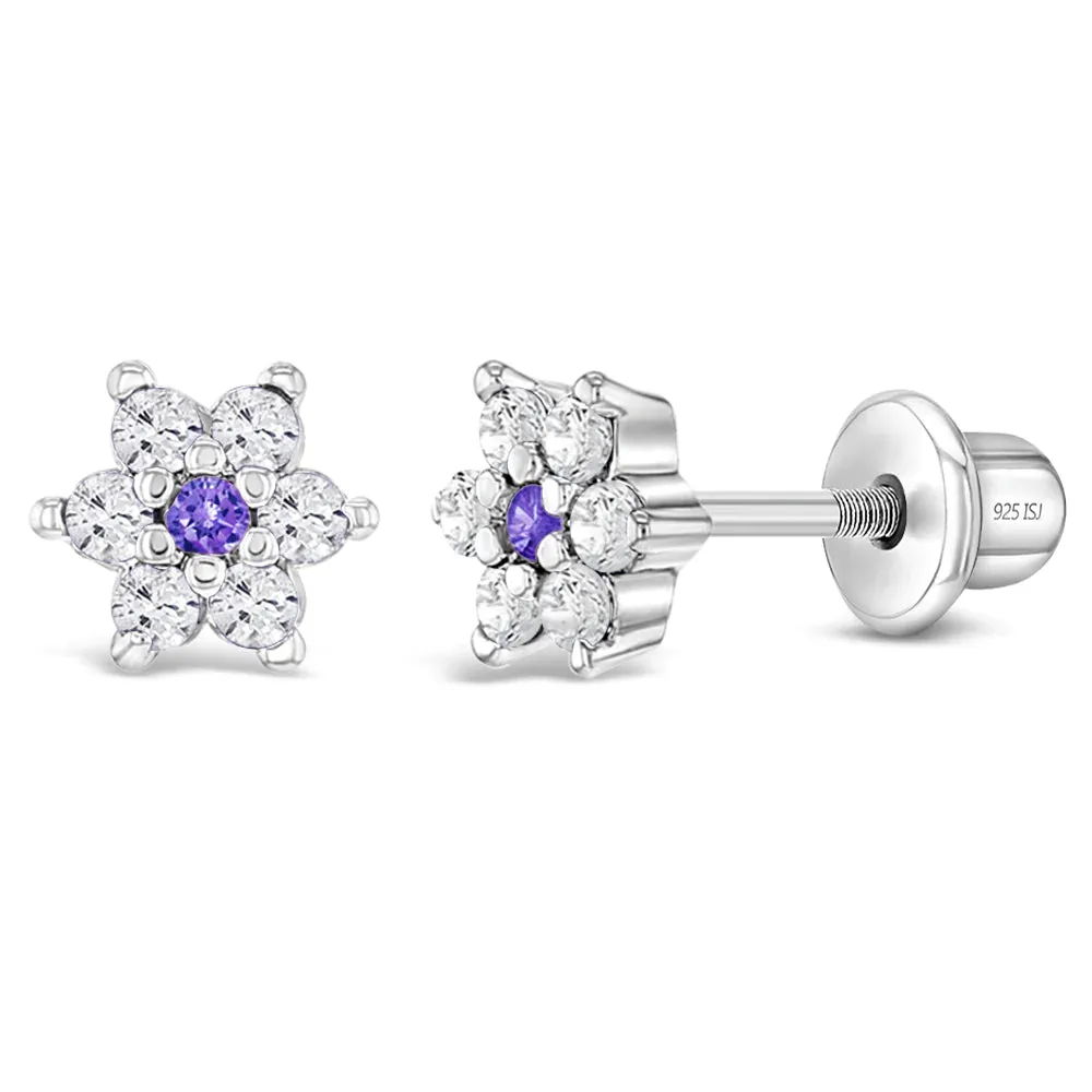 Cluster Flower CZ Earrings