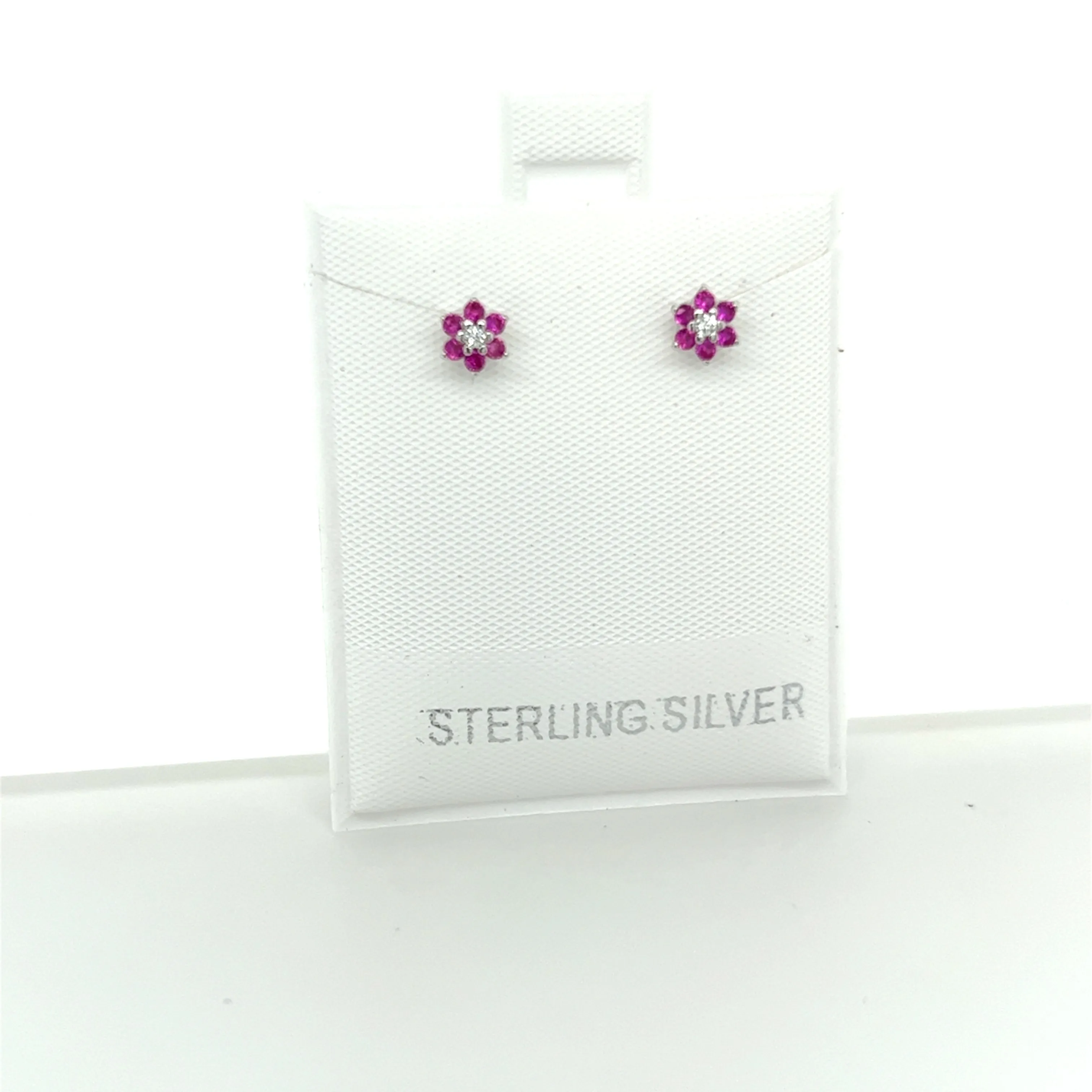 Cluster Flower CZ Earrings