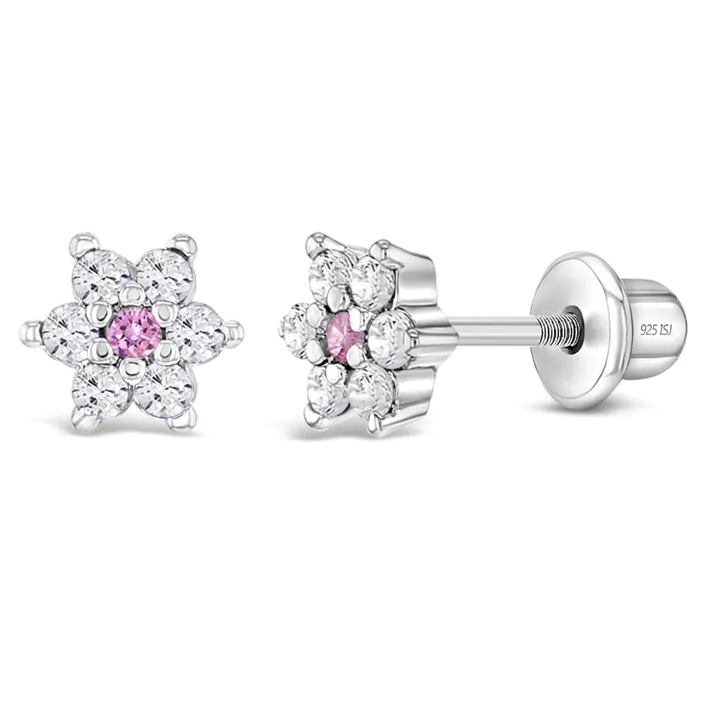 Cluster Flower CZ Earrings