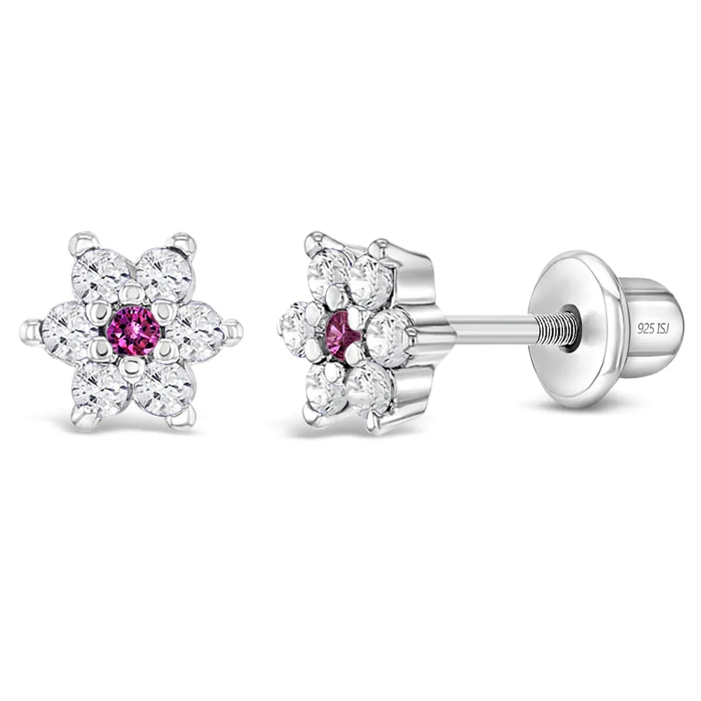 Cluster Flower CZ Earrings