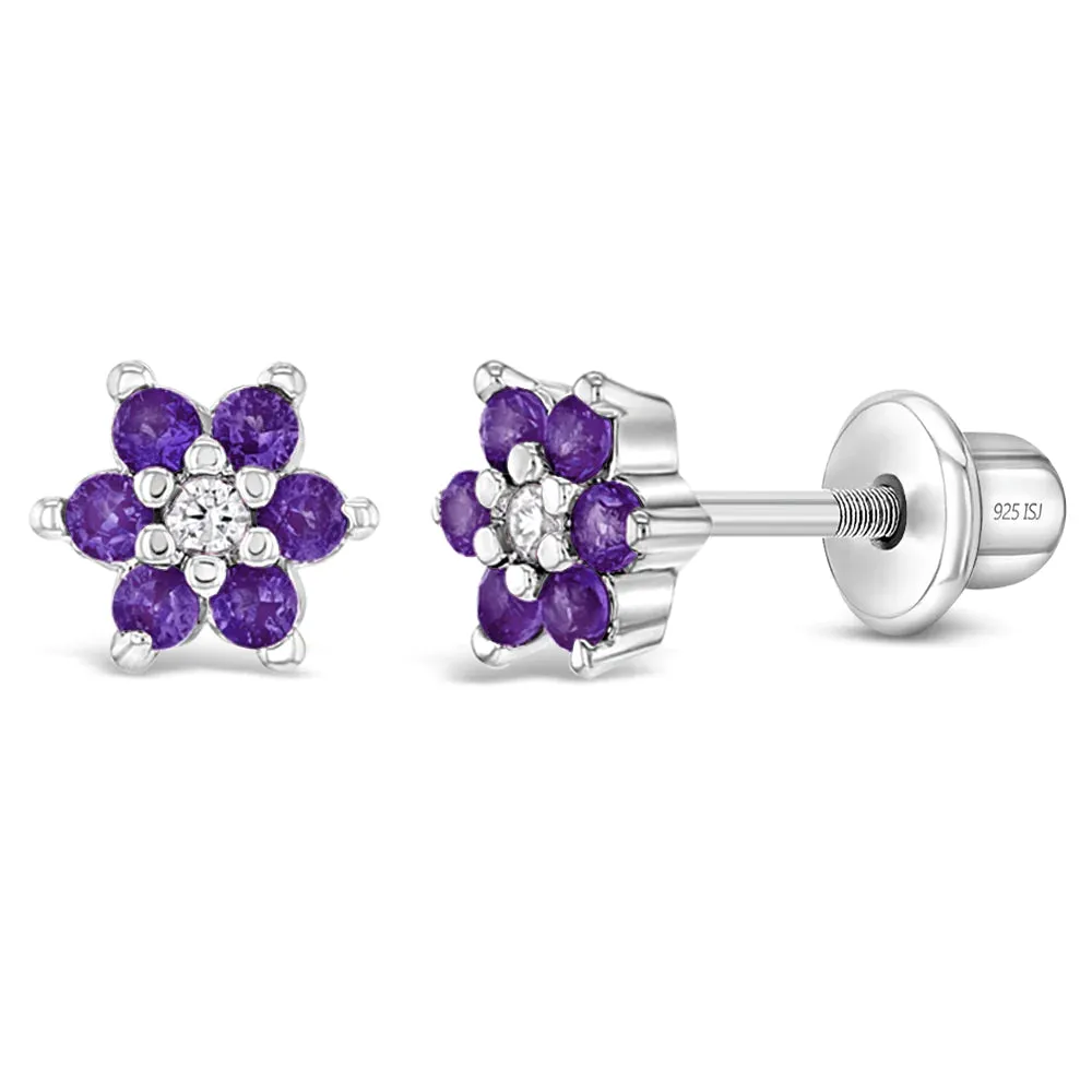 Cluster Flower CZ Earrings