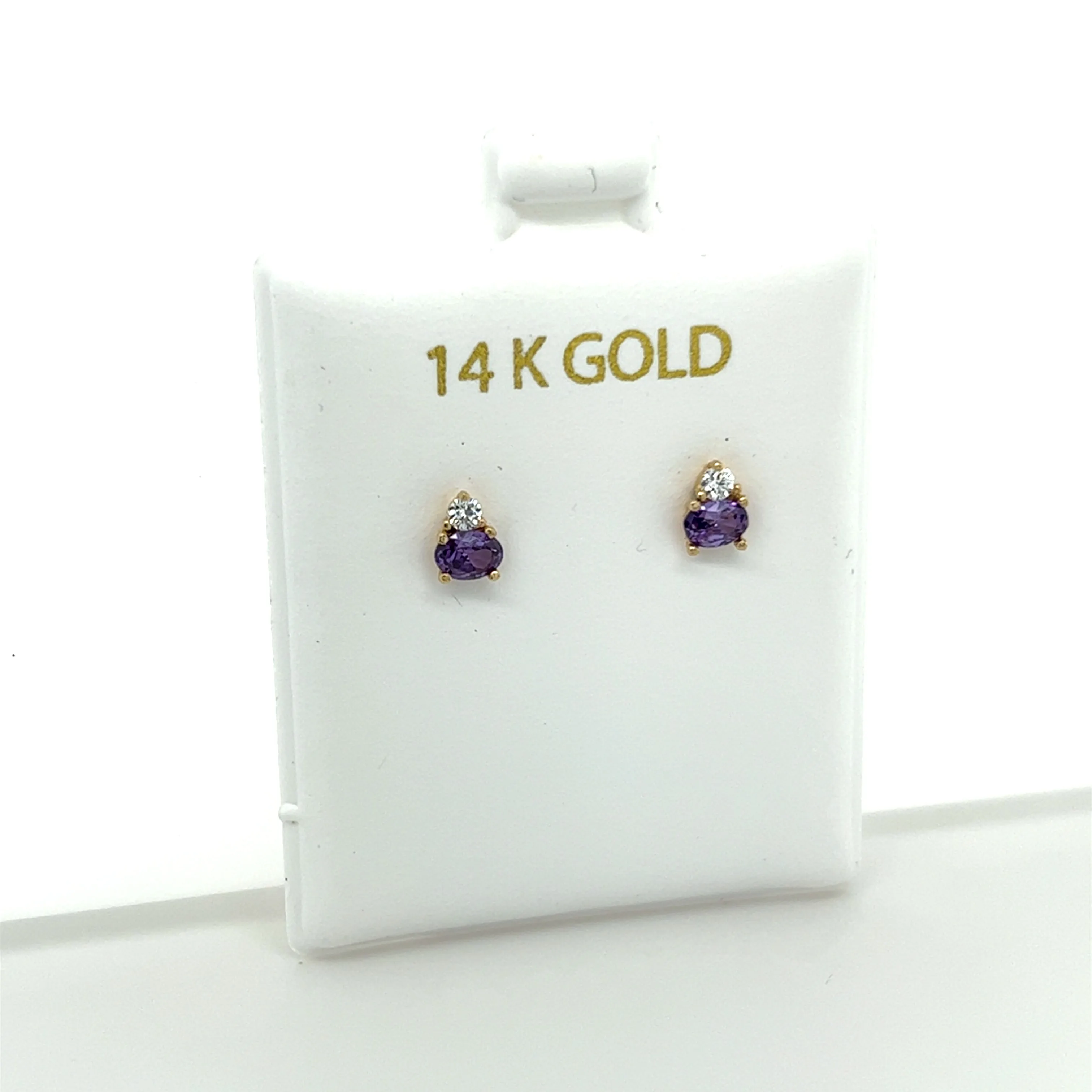 Colored CZ Trinity Diamond CZ Studs