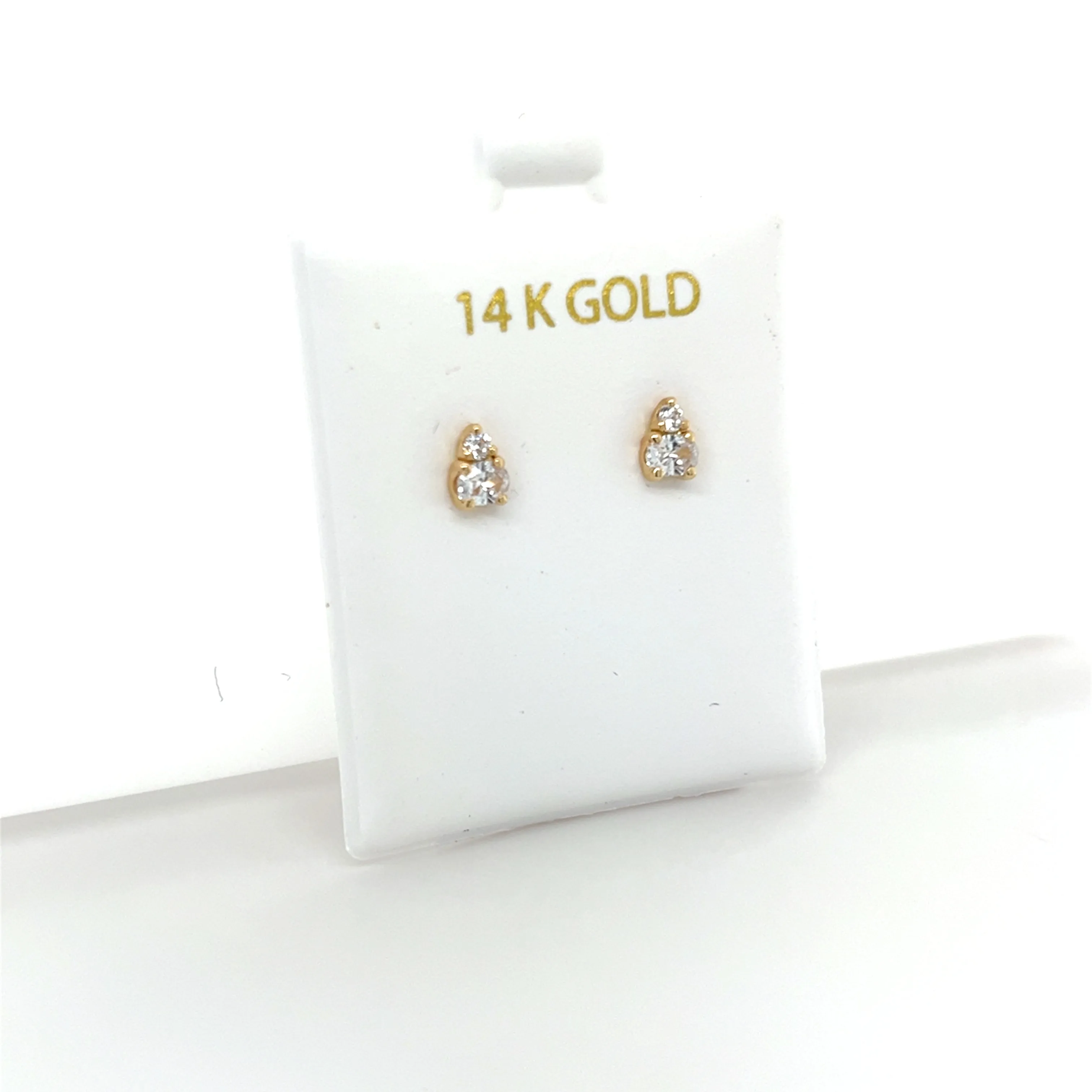 Colored CZ Trinity Diamond CZ Studs