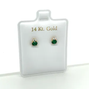 Colored CZ Trinity Diamond CZ Studs