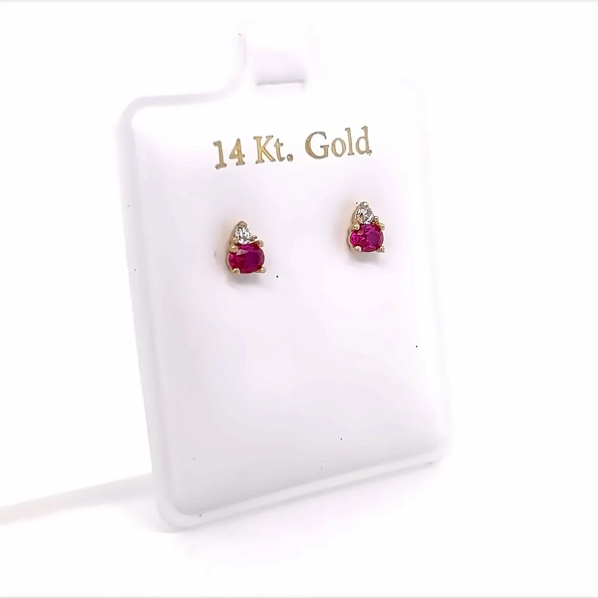 Colored CZ Trinity Diamond CZ Studs