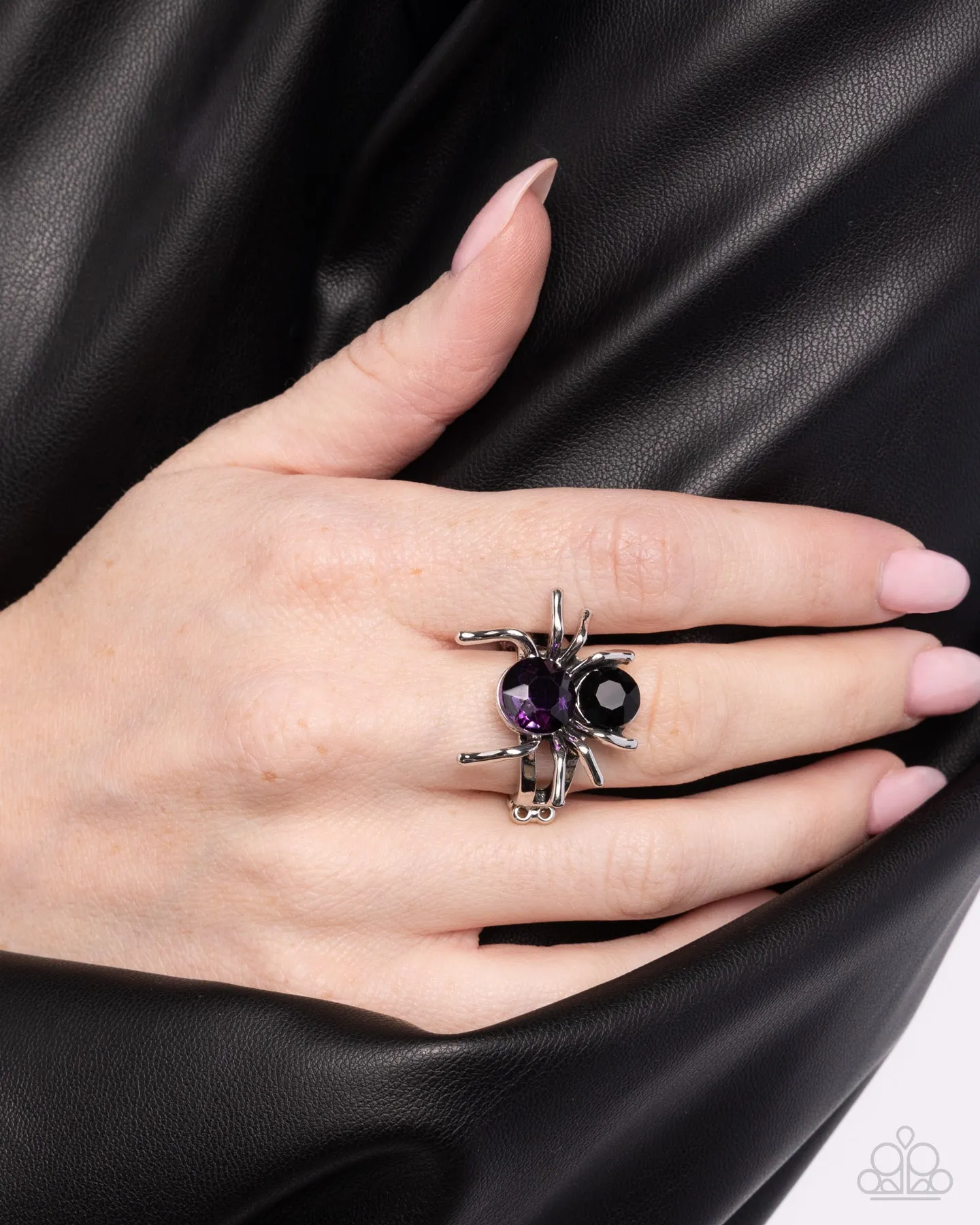 Complete Look - Purple Spider Earrings and Ring