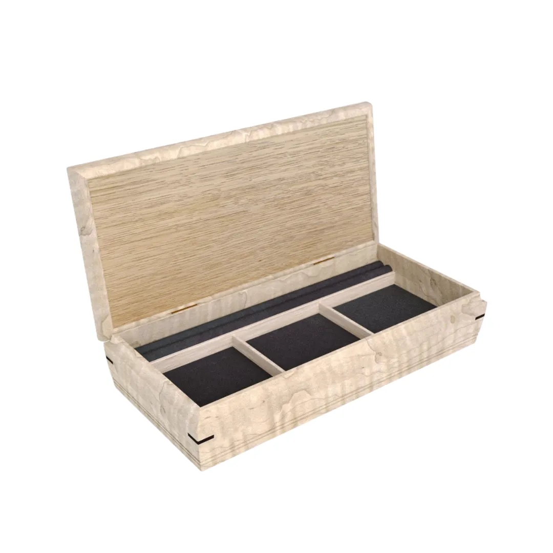 Curly Maple Sentinel Jewelry Box
