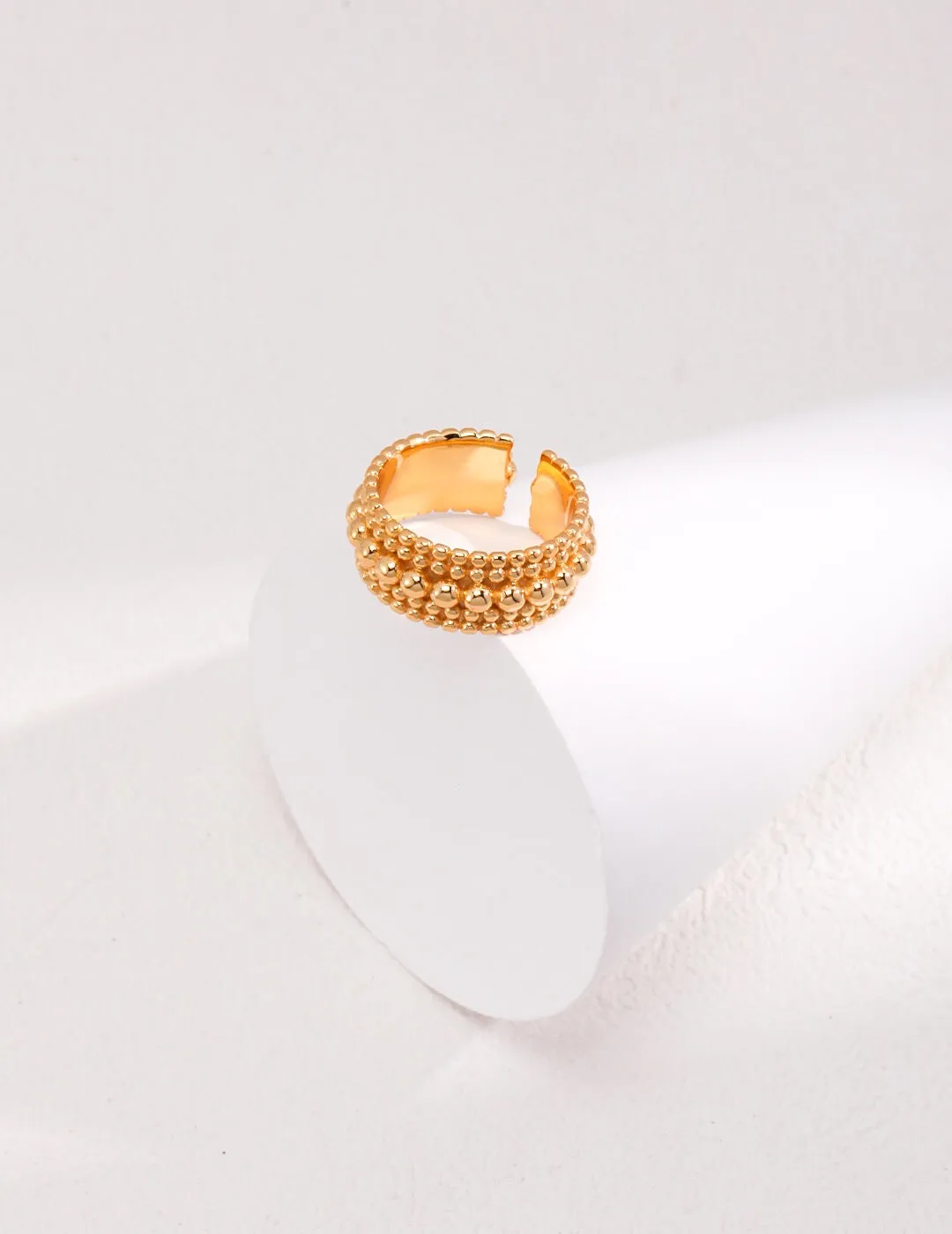 Dainty Beaded Band Ring