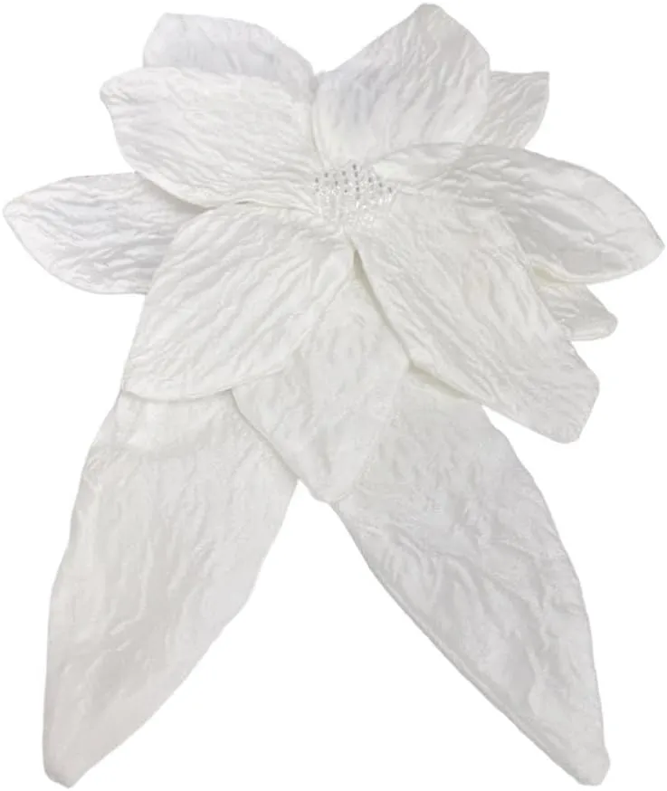 Dainty Organza Fabric Rose Flower Extra Large Big Brooches Lapel Pins Camellia Flower Oversized Brooch Pin for Women Wedding Party Dance Banquet Dress Suit Clothes Accessories Jewelry 13inch
